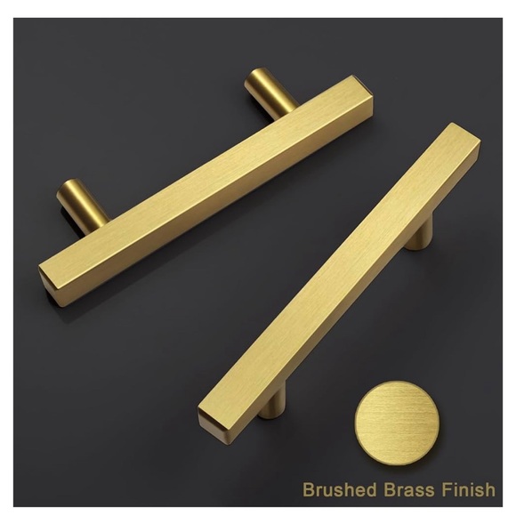 AMAZON 30 Pack Gold Modern Cabinet & Drawer Handles 3 Inch Brushed Brass - Picture 3 of 13